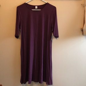 Old navy maroon swing dress medium
